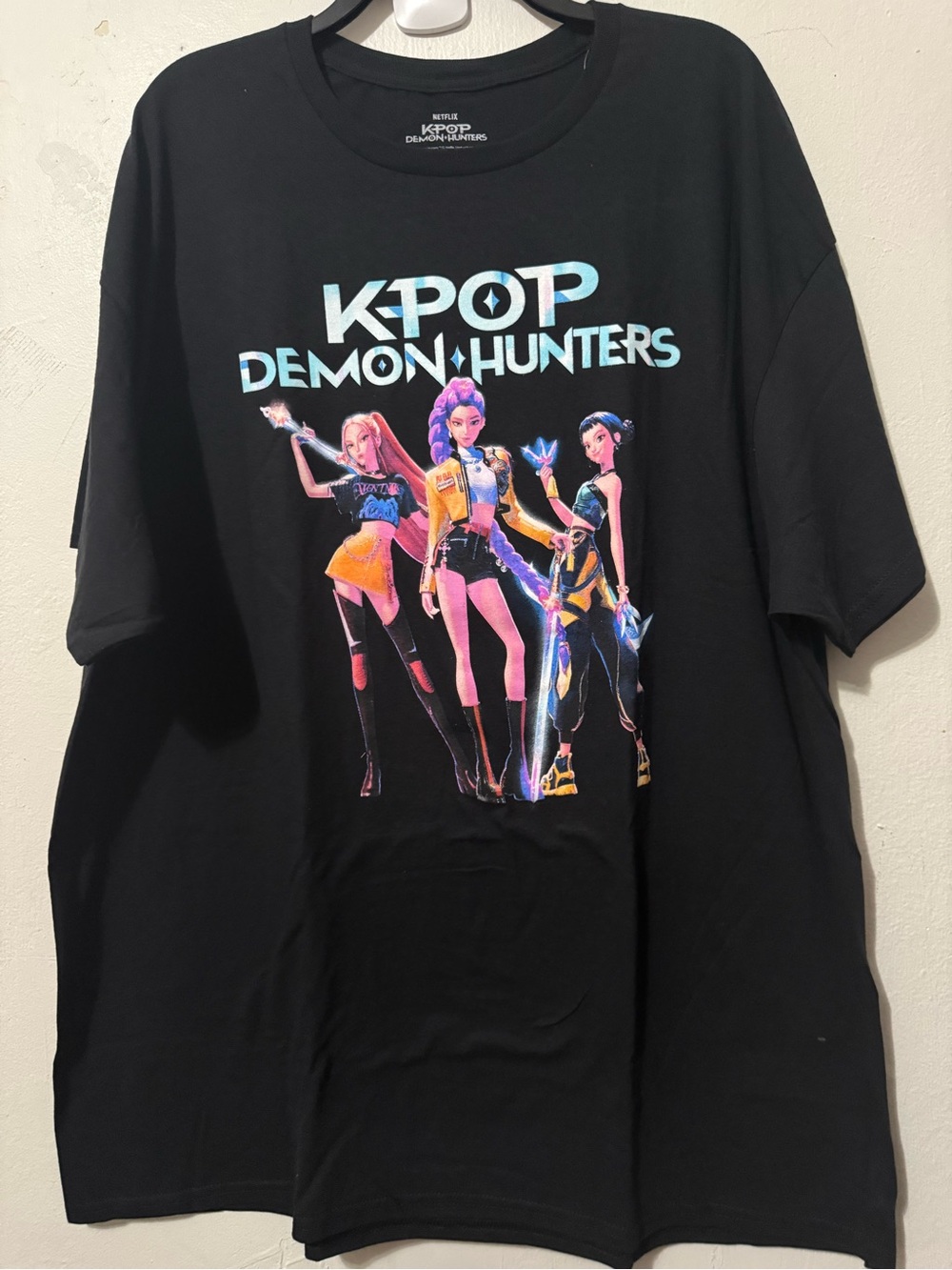 New Netflix K-Pop Demon Hunters T-Shirt Black Official Merchandise Size XXL